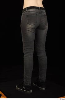 Marsha black sneakers dressed jeans leg lower body 0006.jpg